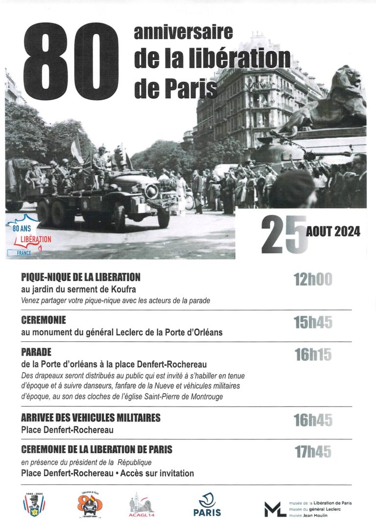 80e anniversaire de la libération de PARIS